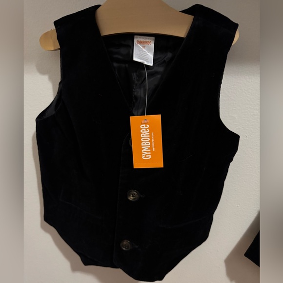 Gymboree Kids Christmas Black Velvet Blazer, vest and Pants Set - Picture 4 of 4